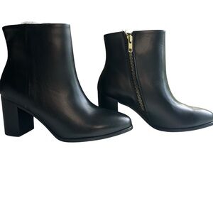 Nisolo 100% Leather Women's Lia Heeled Bootie Black Size 7 NIB